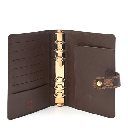 Louis Vuitton Damier Ebene Medium Ring Agenda Cover 4 of 6