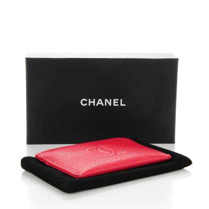 Chanel Caviar Timeless CC Card Holder Coral 4 of 8