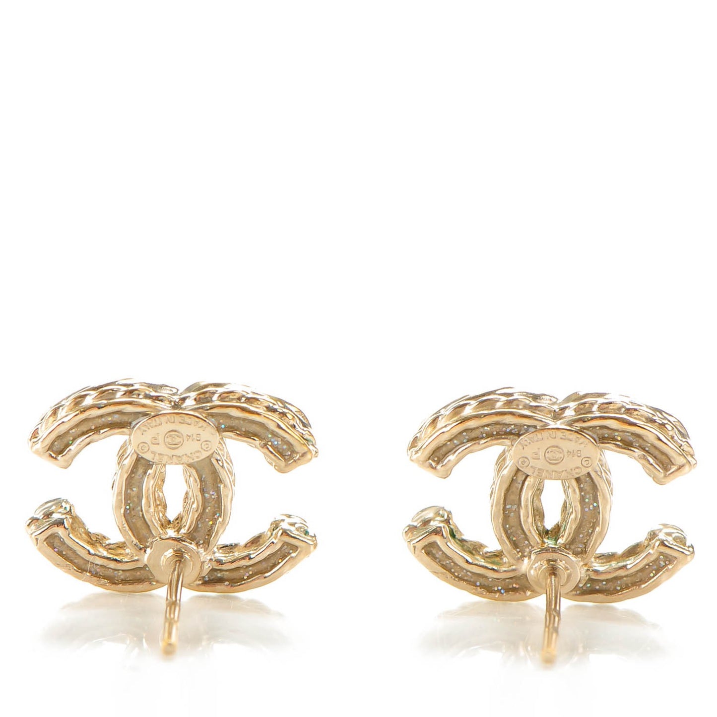 Crystal CC Earrings Gold