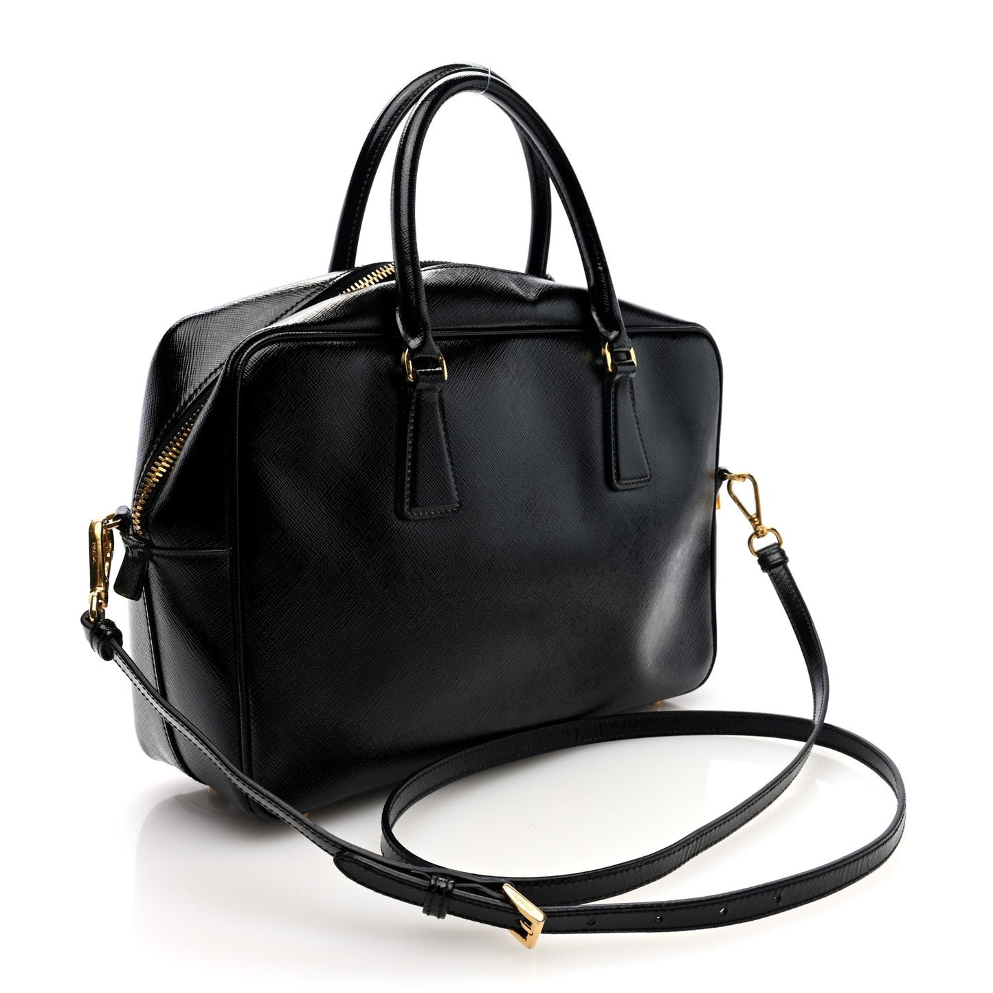 Saffiano Lux Bowler Black