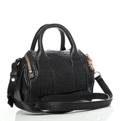 Alexander Wang Pebbled Lambskin Mini Rockie Black Rose Gold Hardware 2 of 4