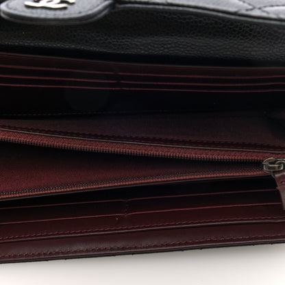 Chanel Caviar Quilted Large Gusset Flap Wallet Black 5 of 7