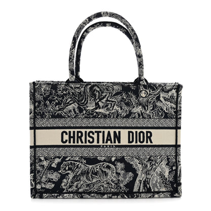 Christian Dior Canvas Embroidered Medium Dioriviera Toile De Jouy Reverse Book Tote Blue 1 of 11