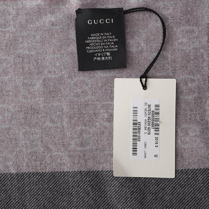 Gucci Wool GG Monogram Newov Scarf Lacquer Beige 4 of 5