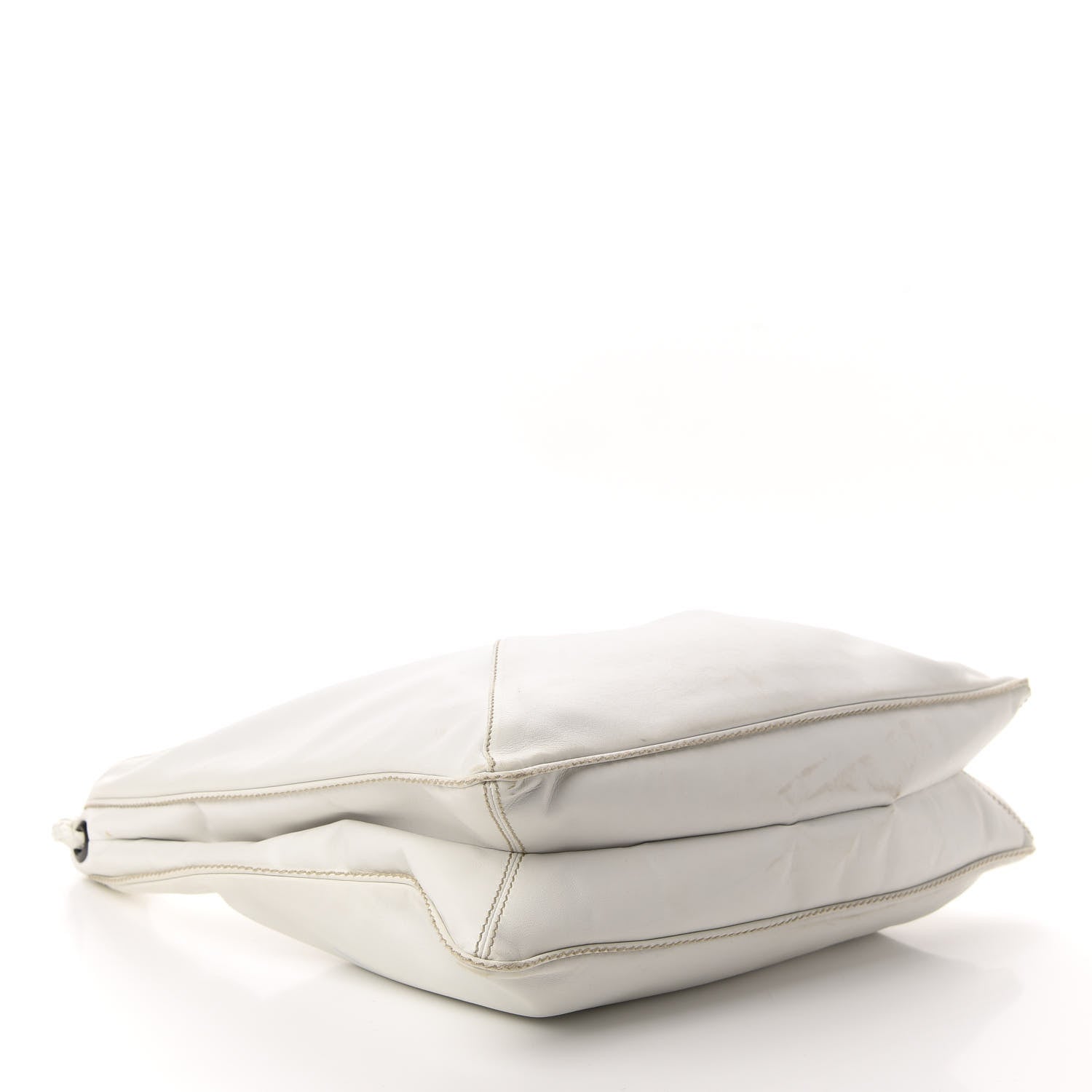 Bottega Veneta Smooth Lambskin Braided Hobo White 4 of 12