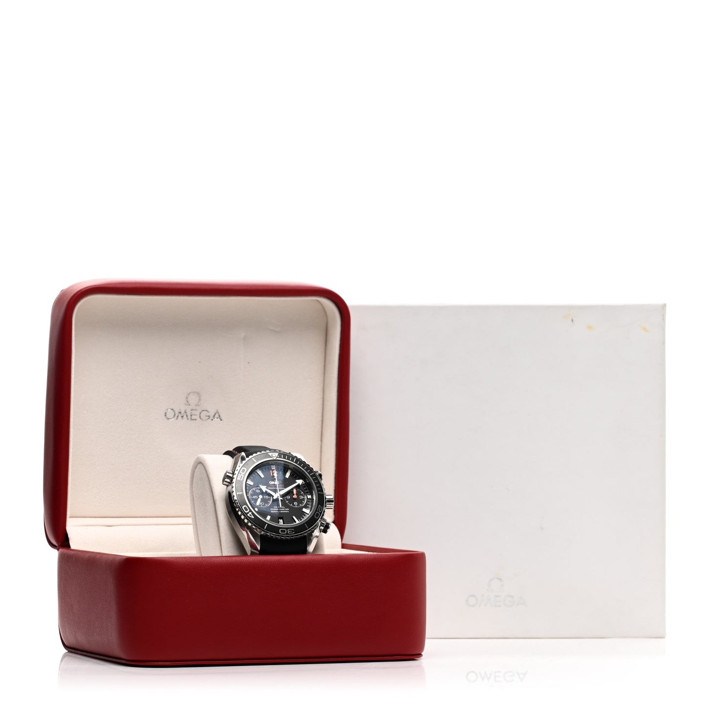 Stainless Steel Calfskin 45mm Seamaster Planet Ocean Chronograph Automatic Watch Black 232.32.46.51.01.005