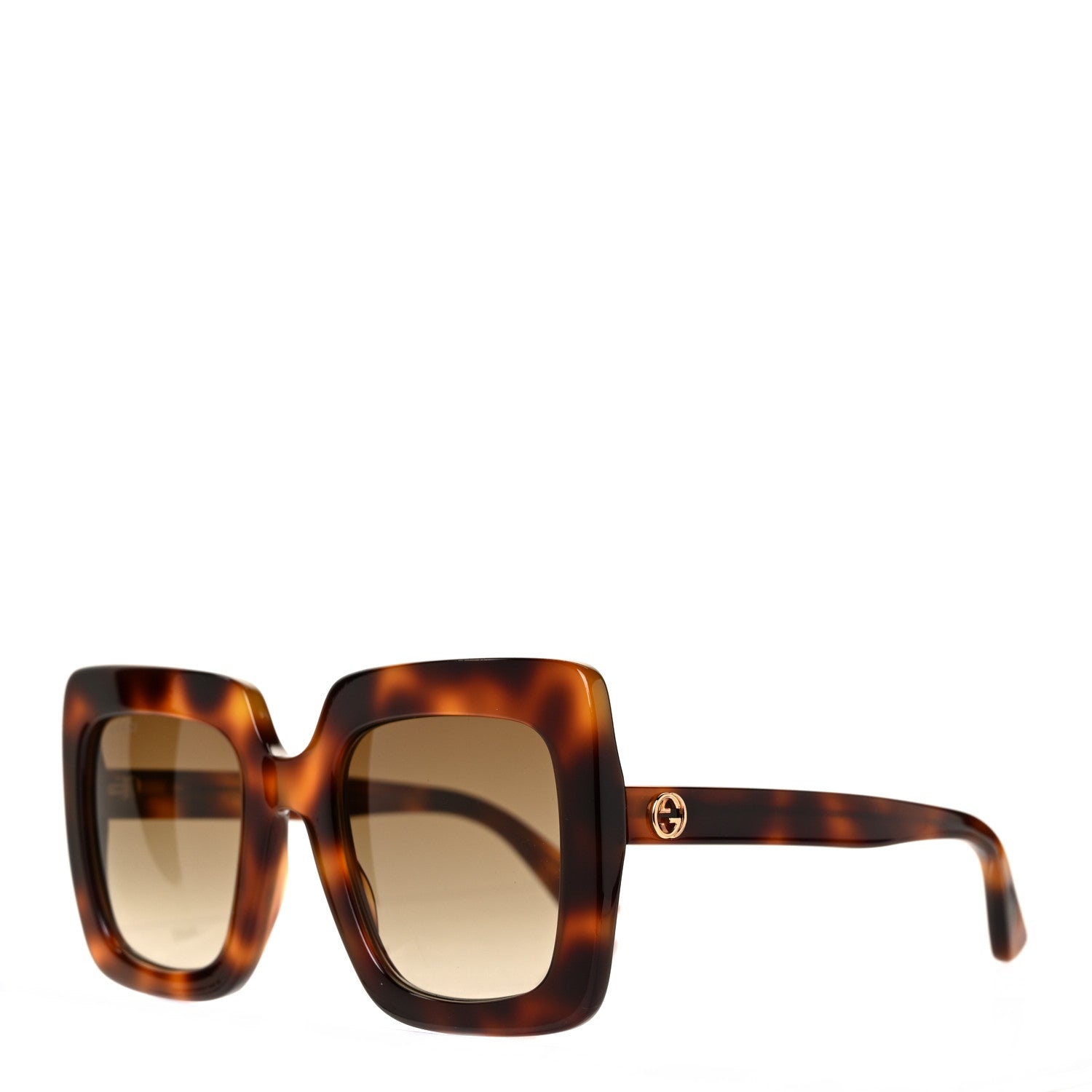 Gucci Acetate Oversize Sunglasses GG0328S Tortoise 1 of 7