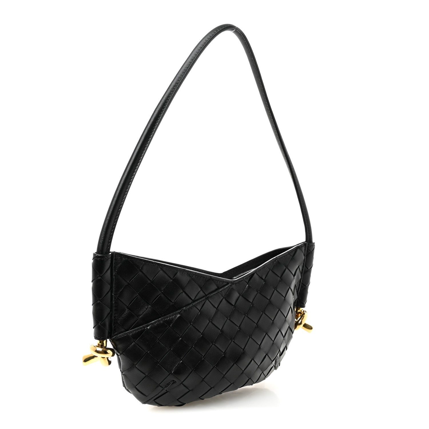 Bottega Veneta Nappa Intrecciato Mini Solstice Shoulder Bag Black 3 of 9