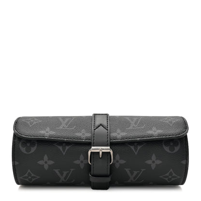 Louis Vuitton Monogram Eclipse 3 Watch Travel Case 1 of 9