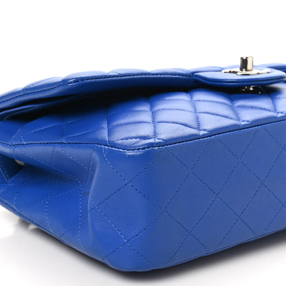 Chanel Lambskin Quilted Medium Double Flap Blue 9 of 11