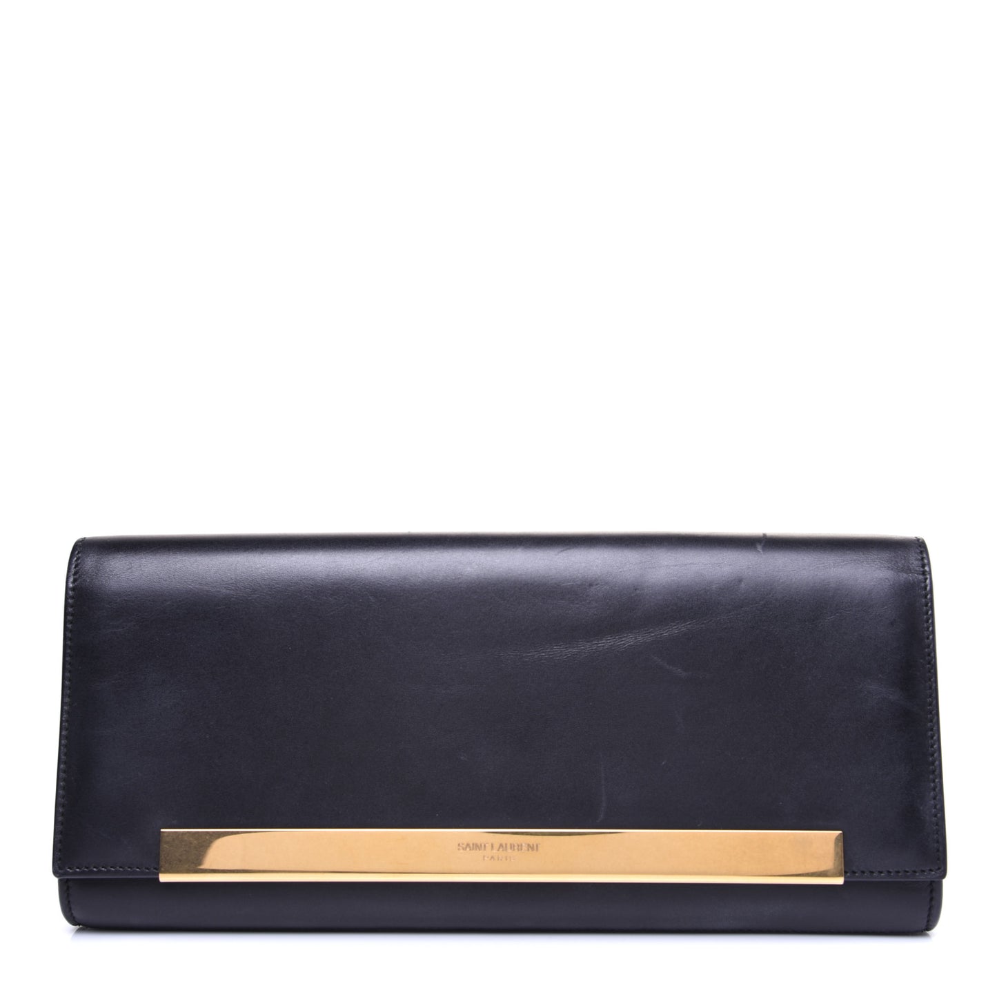Calfskin Lutetia Flap Clutch Black