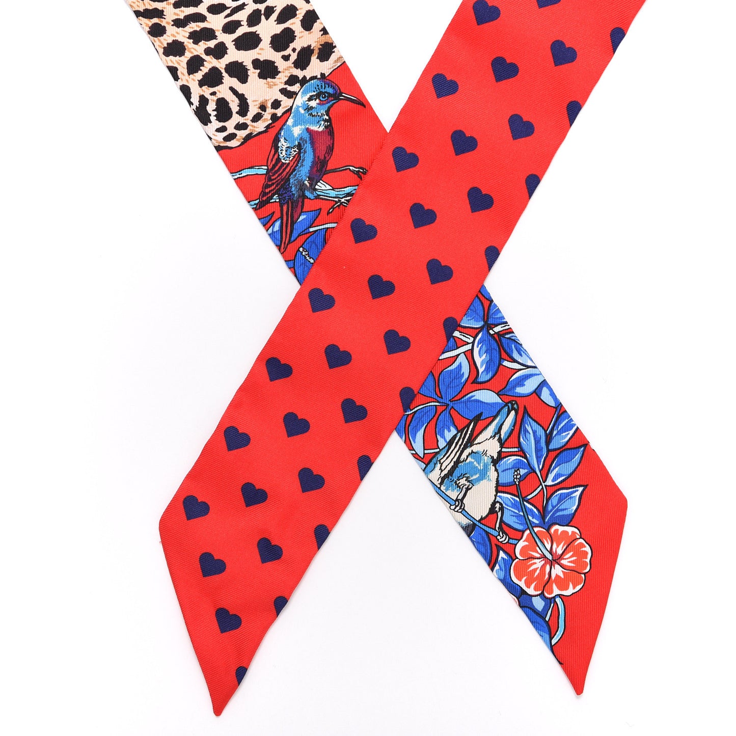 Silk Jungle Love Love Twilly Rouge Marine Fauve
