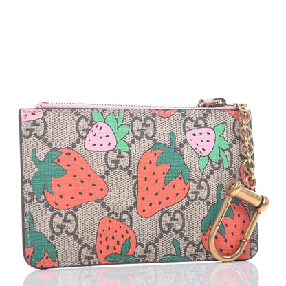 Gucci GG Supreme Monogram Strawberry Key Case 3 of 8