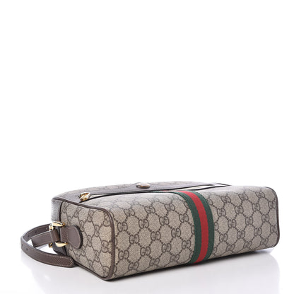 Gucci GG Supreme Monogram Web Small Ophidia Shoulder Bag Brown 4 of 9