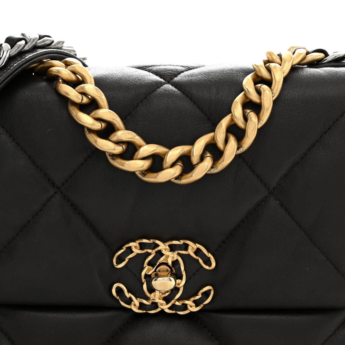 Chanel Lambskin Quilted Medium Chanel 19 Flap Dark Brown 8 of 11