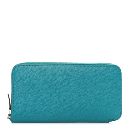 Hermes Epsom Silk'In Wallet Bleu Paon 1 of 7