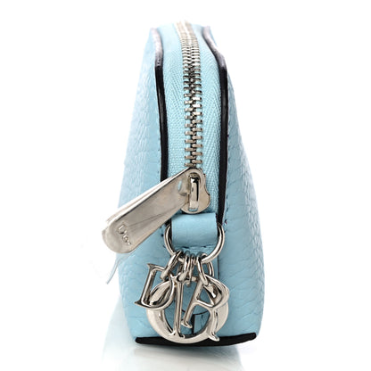 Christian Dior Bullcalf Diorissimo Coin Purse Light Blue 11 of 11