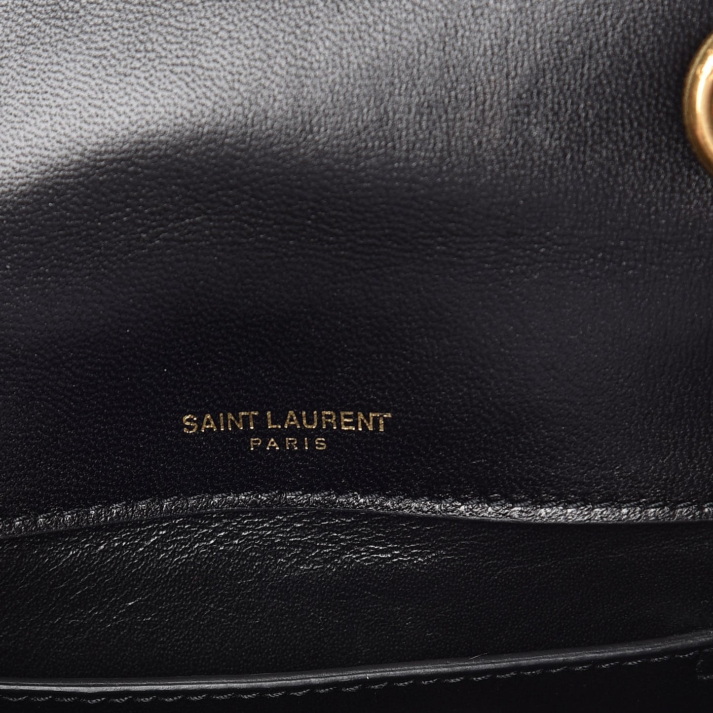Patent Calfskin Matelasse Monogram Small Vicky Chain Bag Black