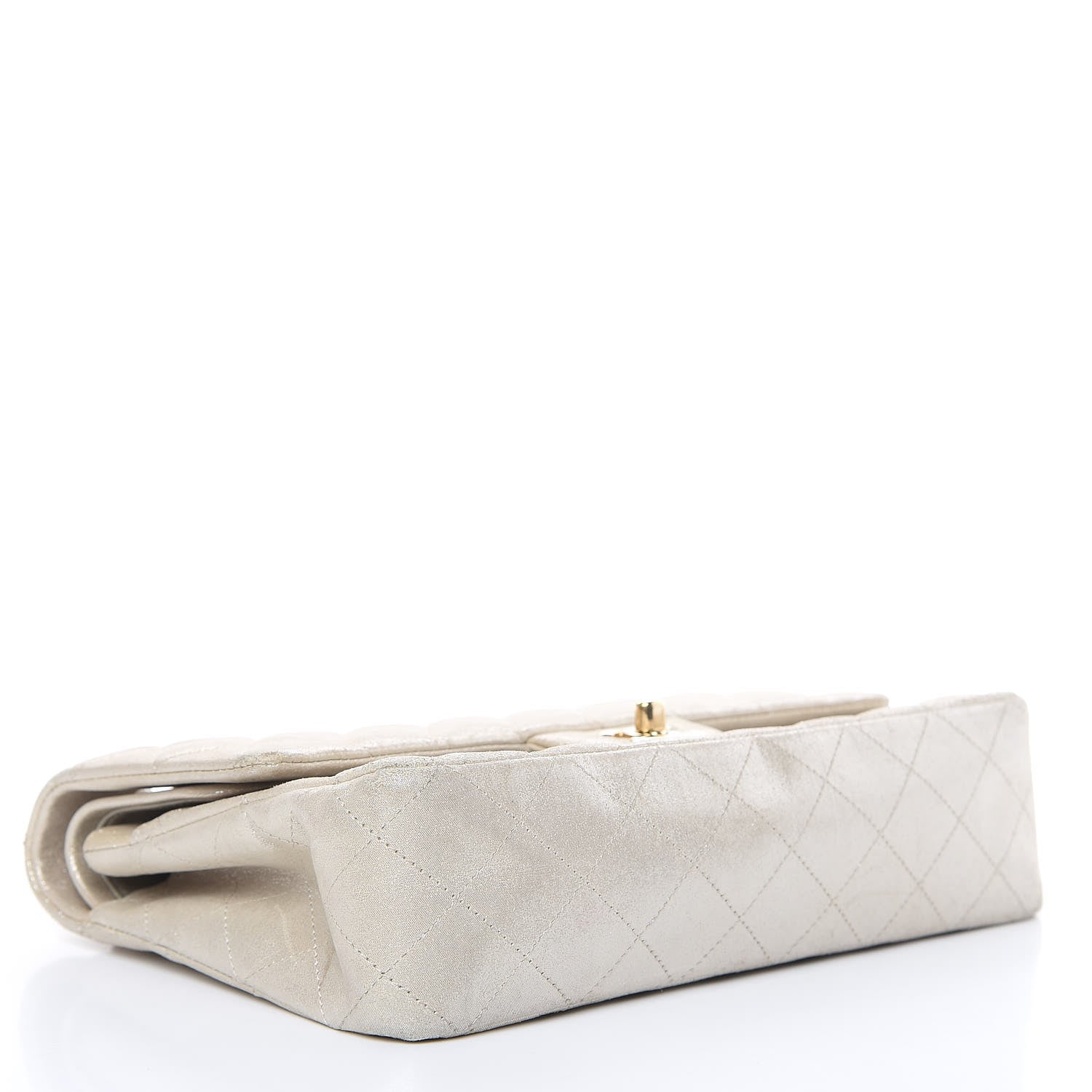 Chanel Iridescent Calfskin Medium Double Flap Light Gold 4 of 17