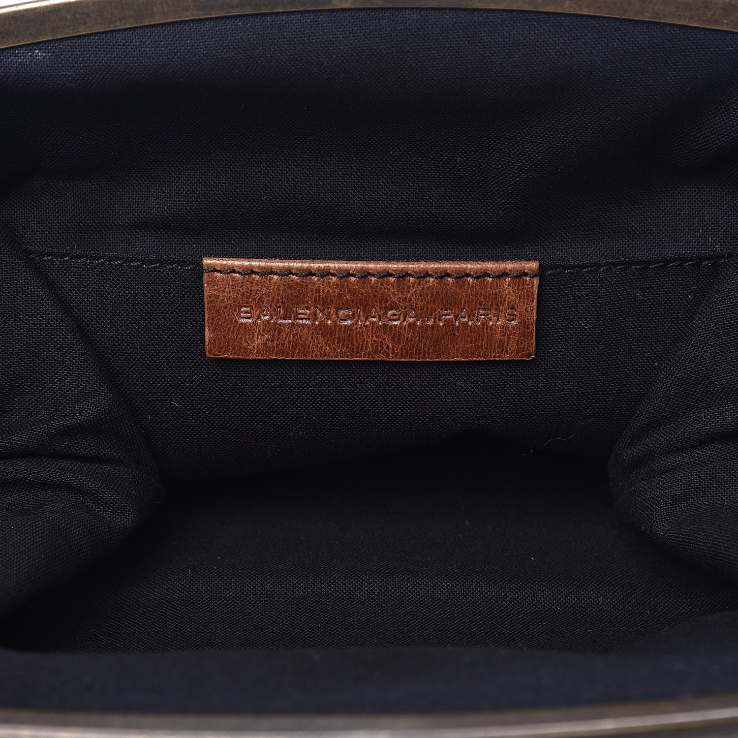 Balenciaga Chevre Small Aumonière Wristlet Cognac 6 of 10
