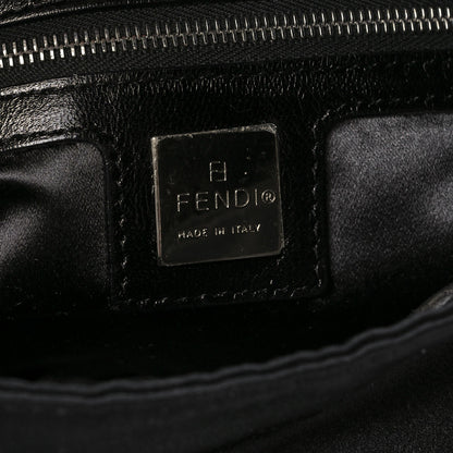 Fendi Satin Crystal Baguette Black 6 of 11