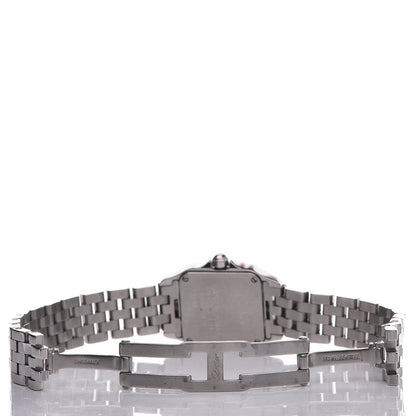 Cartier Stainless Steel Pink Mother of Pearl 20mm Santos Demoiselle Quartz Watch 8 of 8