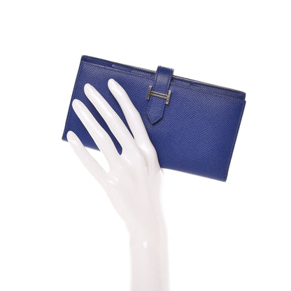 Hermes Epsom Bearn Gusset Wallet Bleu Electrique 2 of 8