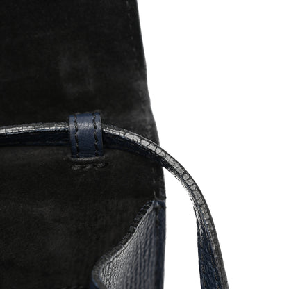 Burberry Derby Calfskin House Check Baby Macken Crossbody Bag Navy 11 of 12