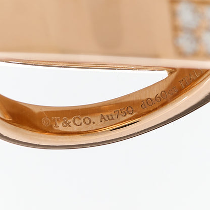 Tiffany 18K Rose Gold Diamond Atlas X Wide Ring 54 7 4 of 5