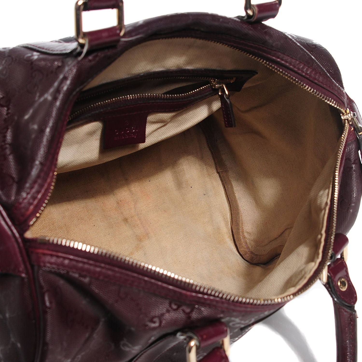 Gucci Imprime Monogram Medium Joy Boston Bordeaux 5 of 9