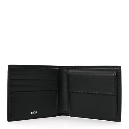 Christian Dior Calfskin Perforated Oblique Bi-Fold Do Galaxy Wallet Black 5 of 11