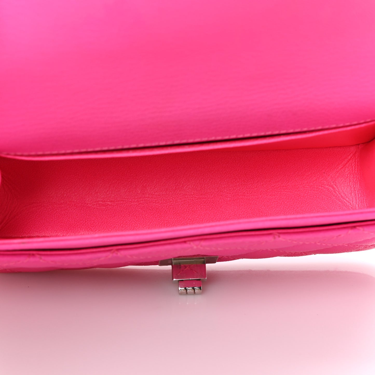 Goatskin Quilted 2.55 Reissue Flap Belt Bag Fluorescent Pink