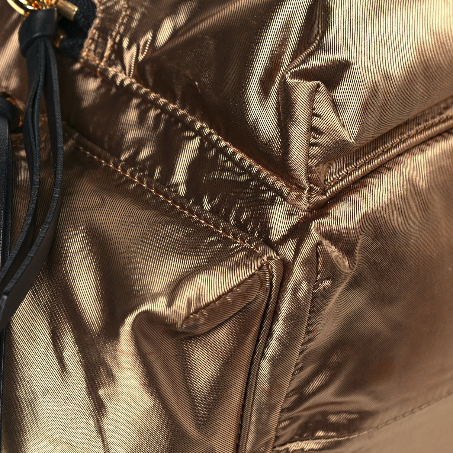 Burberry Metallic Satin Nylon Medium Rucksack Backpack Gold 10 of 20