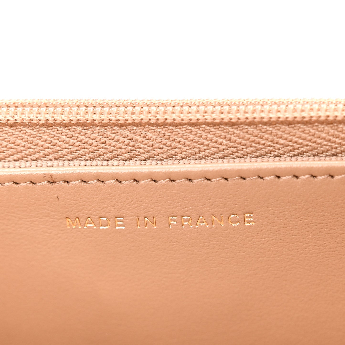 Caviar Quilted Wallet on Chain WOC Dark Beige
