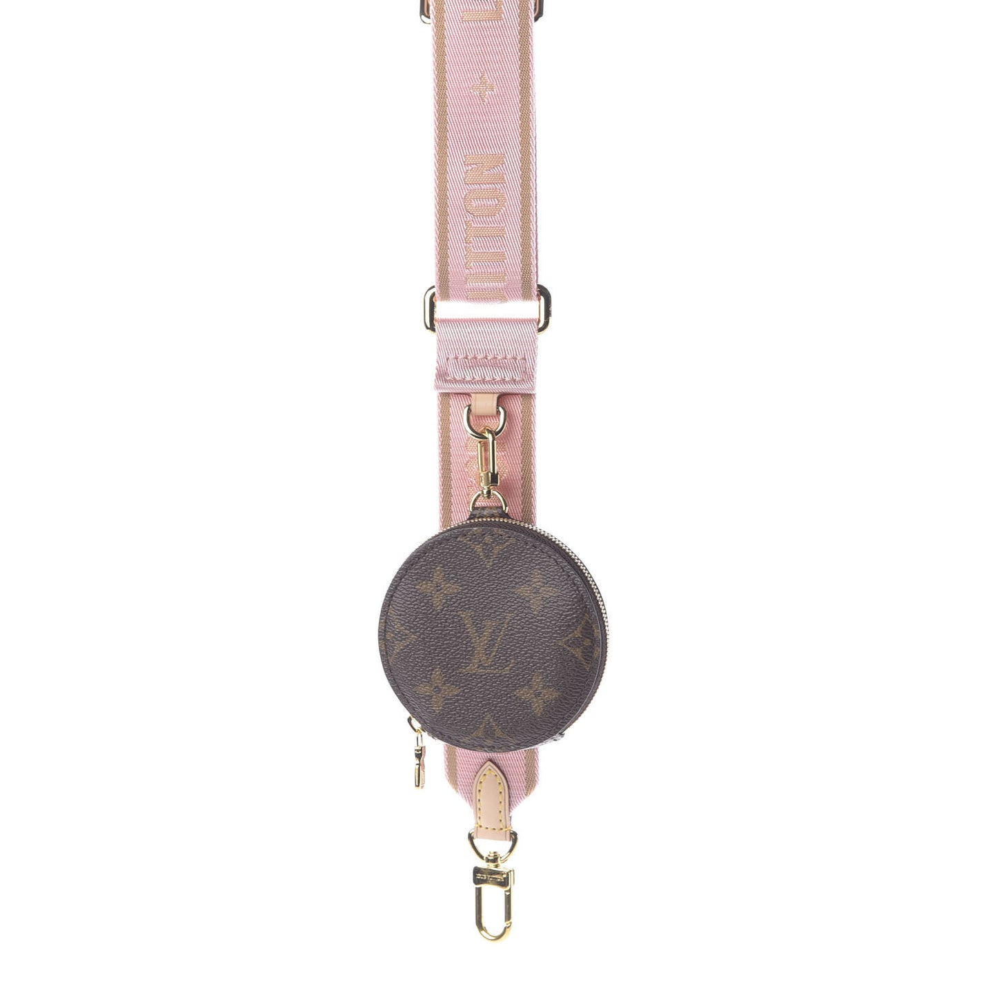 Monogram Multi Pochette Accessories Bandouliere Shoulder Strap Rose Clair