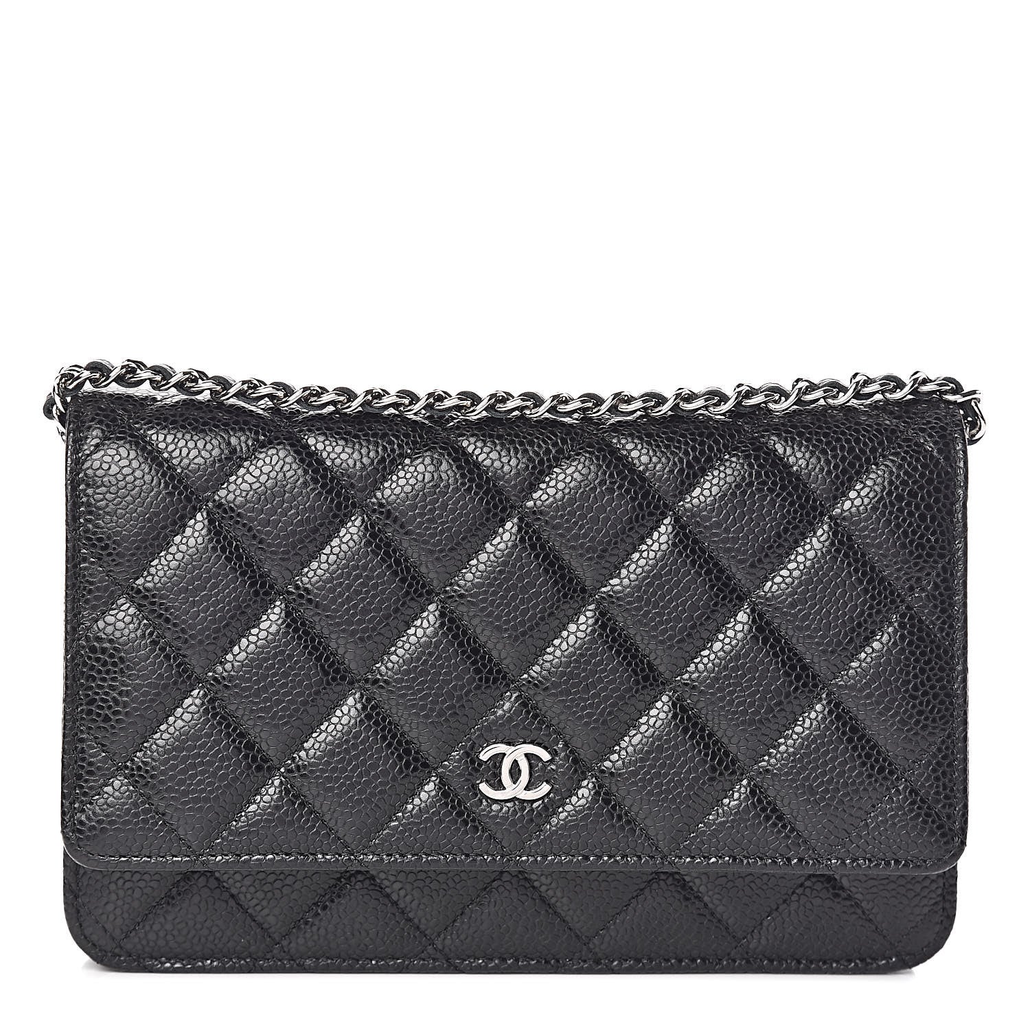 Chanel Caviar Quilted Wallet On Chain WOC Black 1 of 12