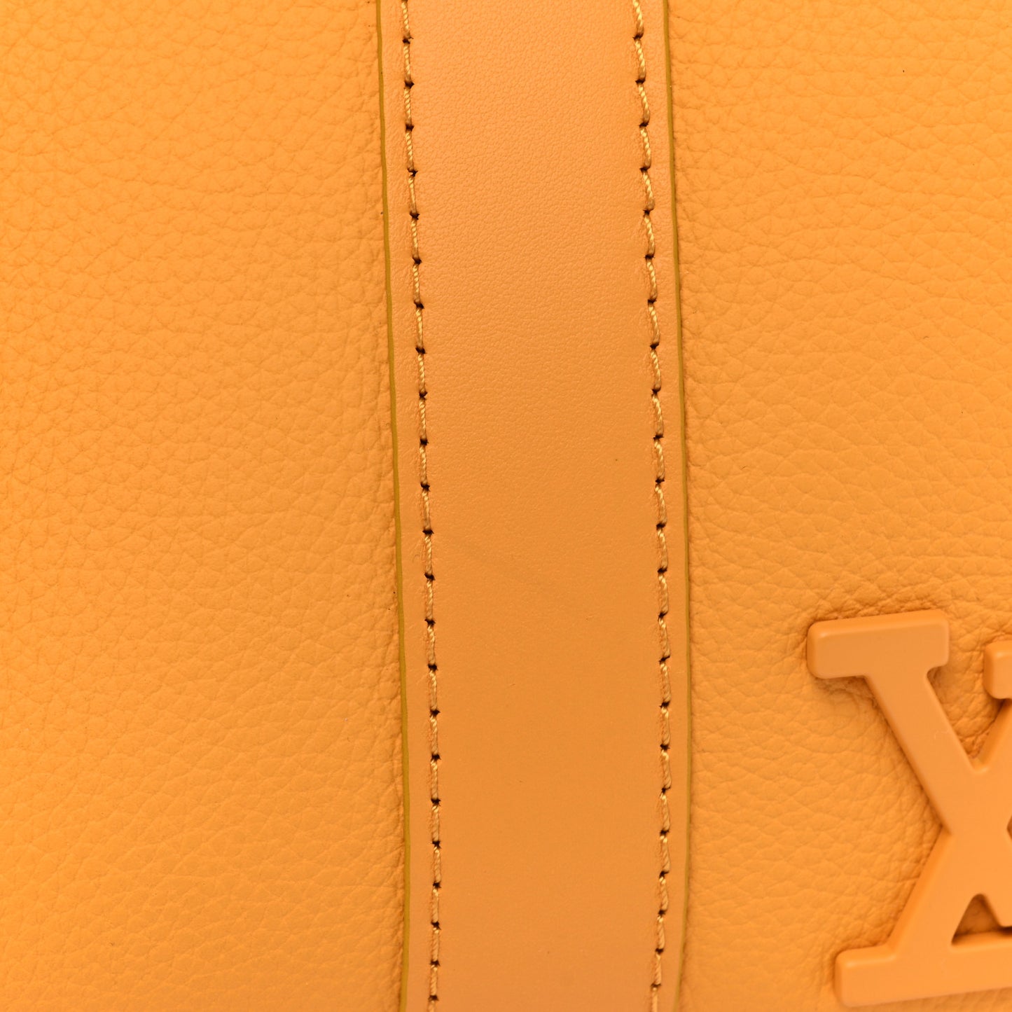 Grained Calfskin Aerogram City Keepall Safran Yellow