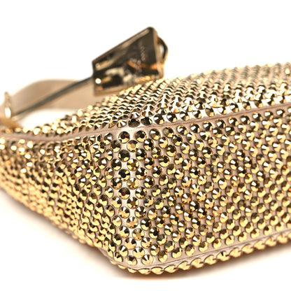 Prada Satin Crystal Mini Re-Edition 2000 Bag Platino 9 of 10