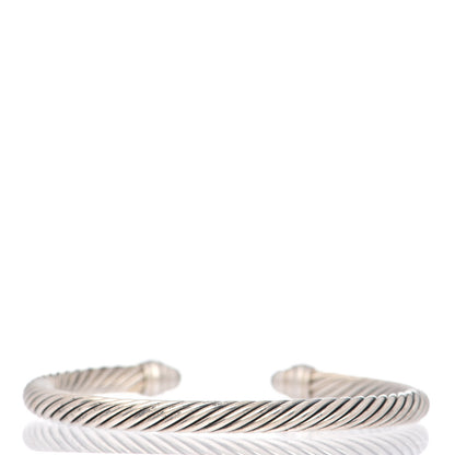 David Yurman Sterling Silver Pave Diamond 5mm Cable Classics Bracelet 3 of 4