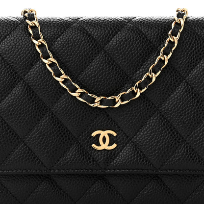 Chanel Caviar Quilted Wallet on Chain WOC Black 9 of 12