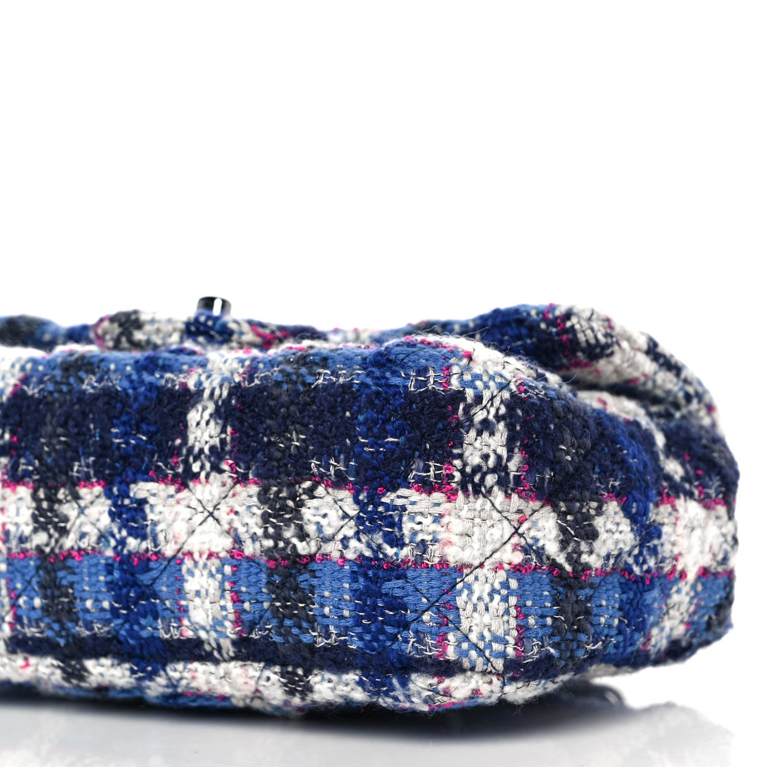 Chanel Tweed Quilted Mini Rectangular Flap Blue Multicolor 8 of 8