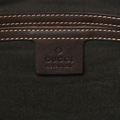 Gucci GG Plus Monogram Large Double Buckle Flap Messenger Bag Beige Dark Brown 6 of 9