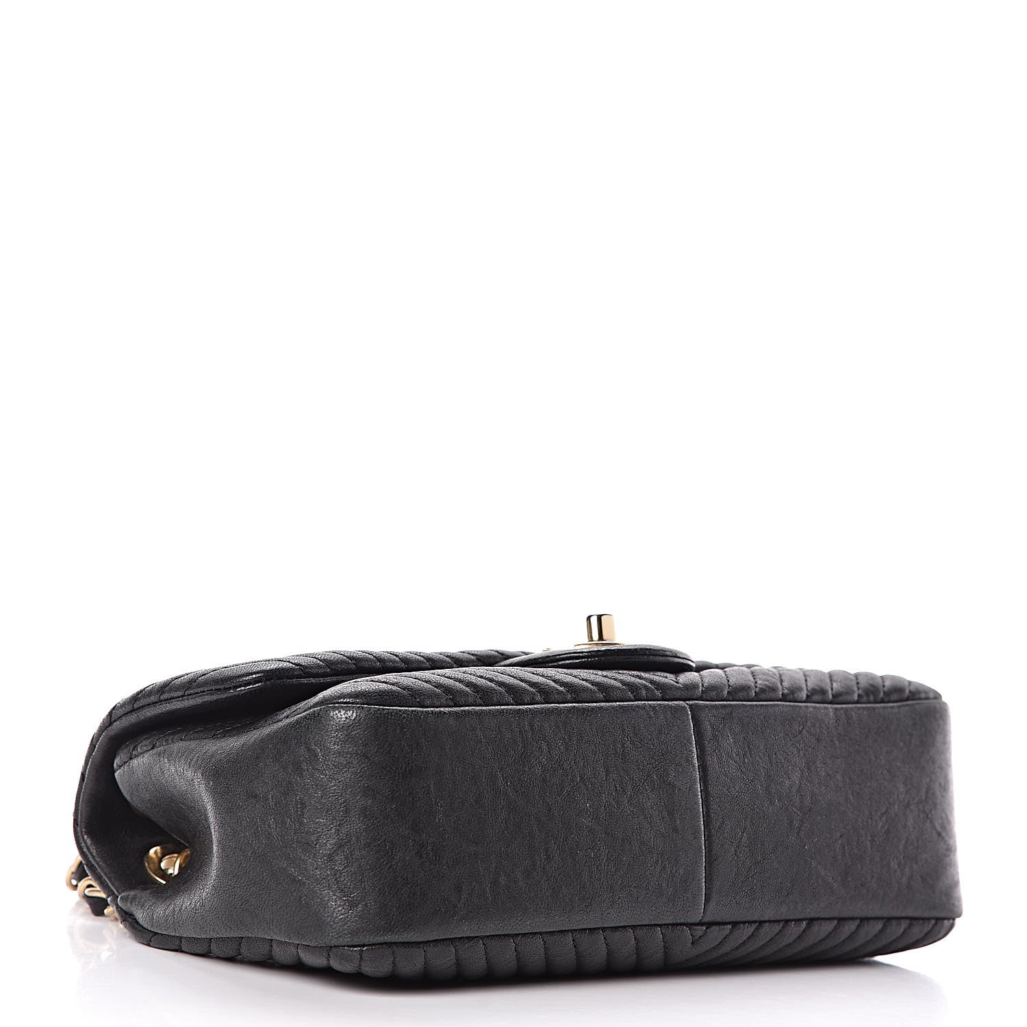 Chanel Calfskin Surpique Chevron Small Flap Black 4 of 10