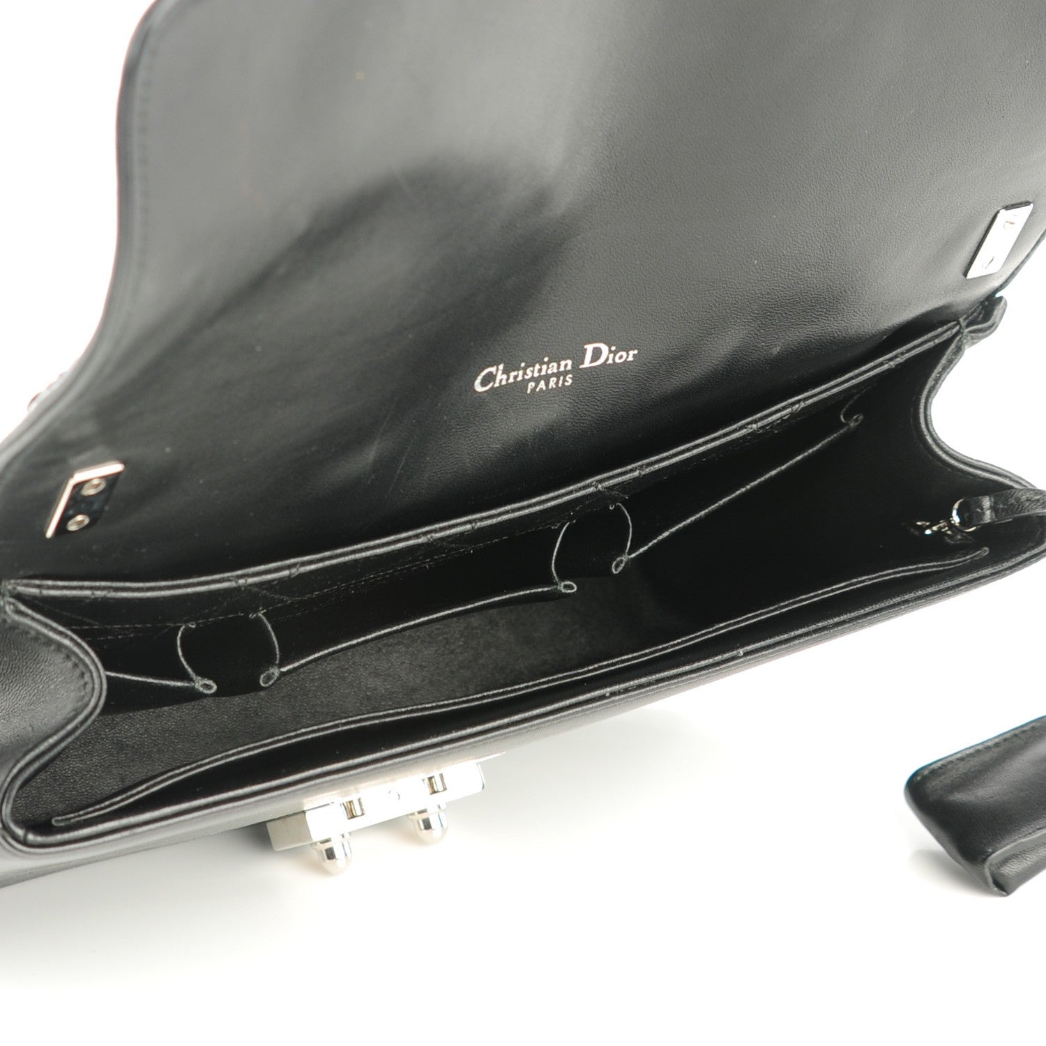Christian Dior Matte Calfskin Cannage New Lock Bag Black 8 of 12