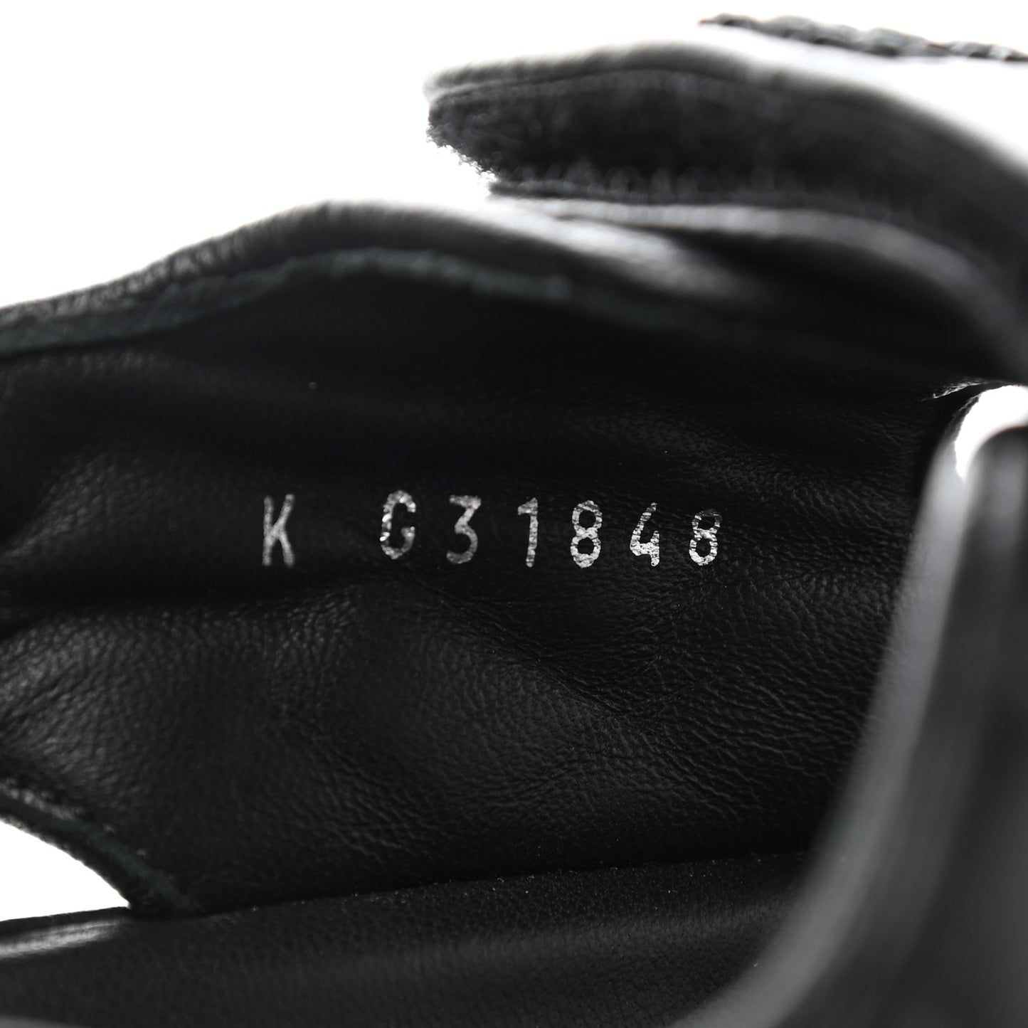 Lambskin Velcro Dad Sandals 38 Black