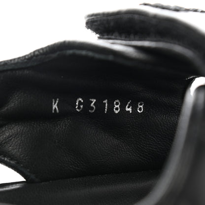 Chanel Lambskin Velcro Dad Sandals 38 Black 8 of 9