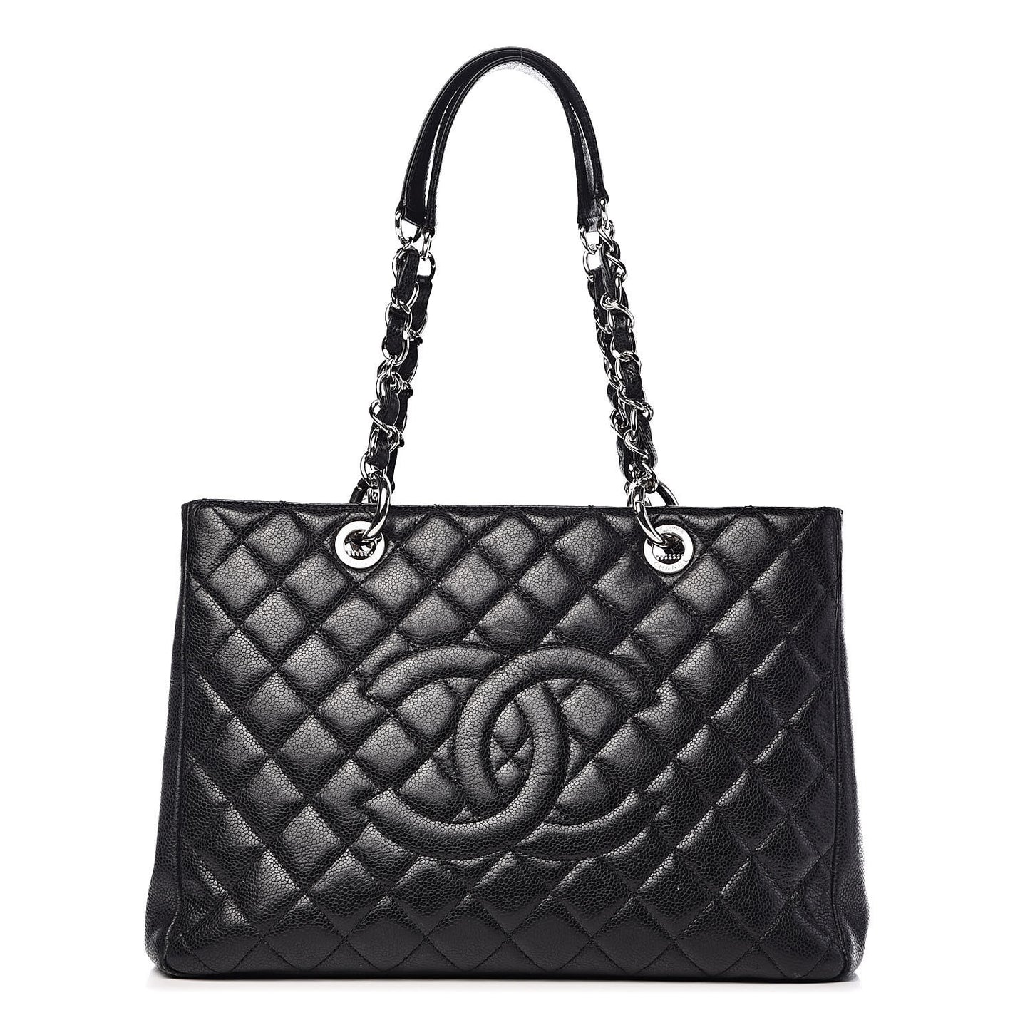 Caviar Quilted Grand Shopping Tote GST Black