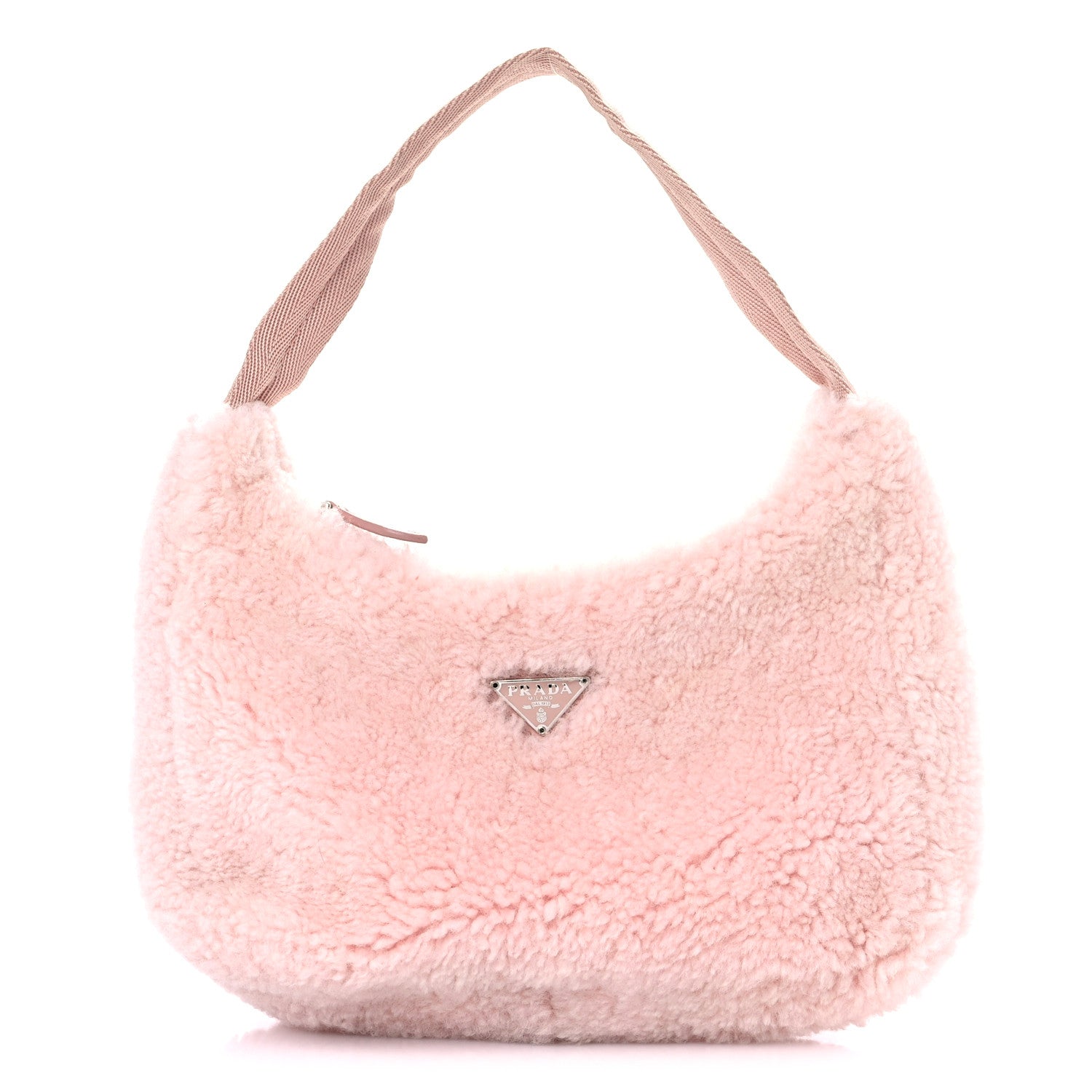 Prada Shearling Mini Re-Edition 2000 Bag Orchidea 1 of 9