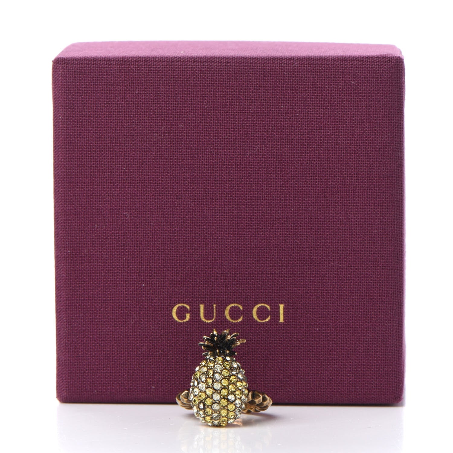 Gucci Crystal Pineapple Motif Ring XS 6 of 6
