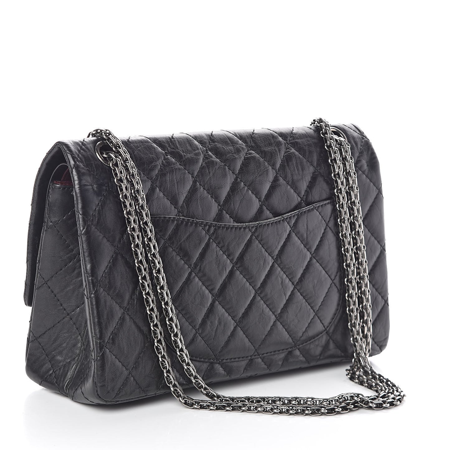 Aged Calfskin Quilted 2.55 Reissue 226 Flap Black